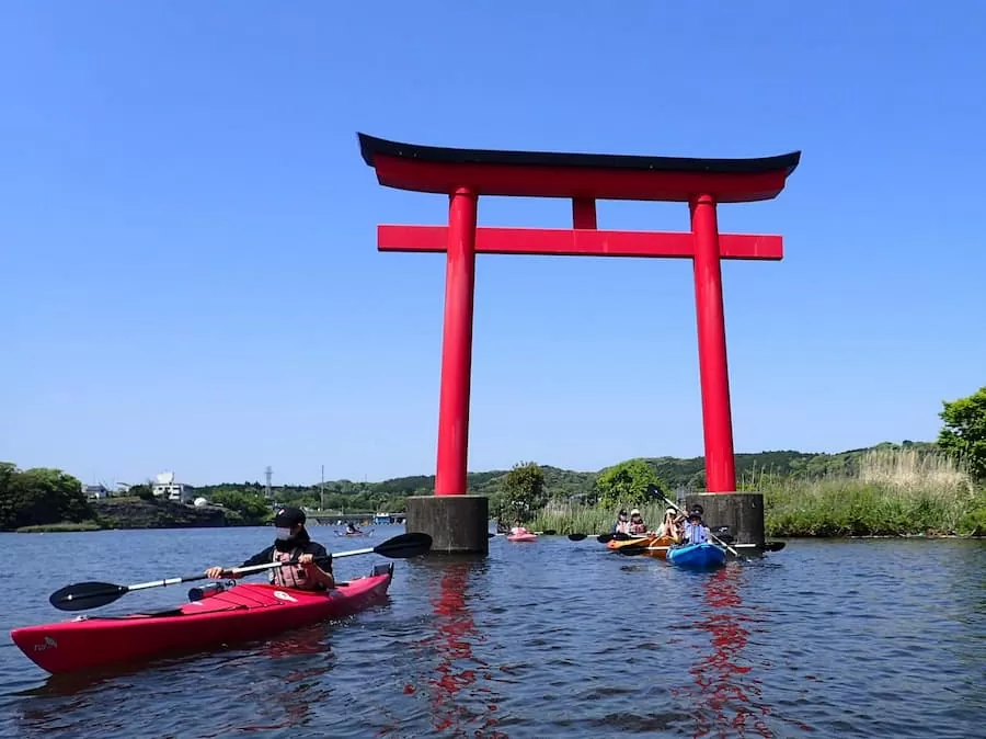 亀山湖カヤック　大鳥居
